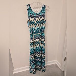 Cato Girls XL (18) Chevron Patterned Sleeveless Maxi Dress
